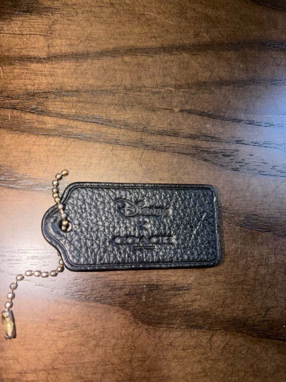 COACH x DISNEY Black Leather  Hangtag